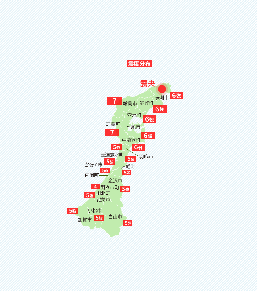 能登半島　市町村